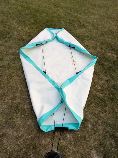 back pack inflatable boat easy to carry needs a hand pump and some potable ores call text or email 6...