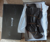 Brown LEATHER BOOTS (SIZE 8.5) --- $25 !!