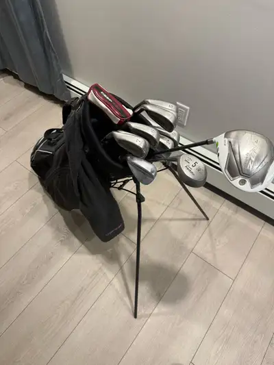 Left handed golf club set with bag, View more