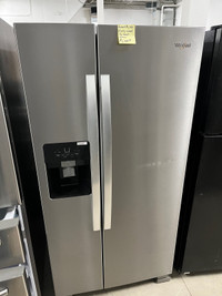 New whirlpool side by side fridge stainless 