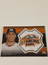 Baseball Card Giancarlo Stanton Marlins Commemorative Patch Card