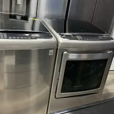 LG 27” Top Load Washer Dryer Set 4.9/7.3 Cu Ft - Used - $850, View more