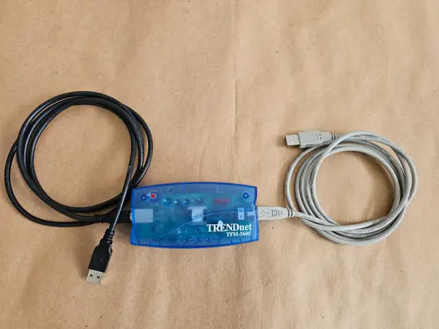 TRENDnet's 56K (V.90) High Speed USB Fax ModemTFM-560U + 2 cable