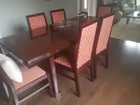 Dining Table, 6 chairs