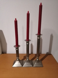 Candle holders set of three