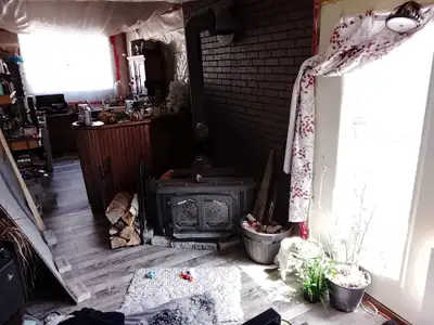 Partially done, nothing is installed permanently so new owner has options to move things around/ cha...