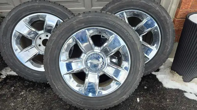 20" Chevy Rims with Hankook iPike Snow Tires in Tires & Rims in Oshawa / Durham Region - Image 4