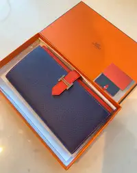 （sold)Authentic Hermes Bearn Wallet Soufflet Bi-Fold Epsom