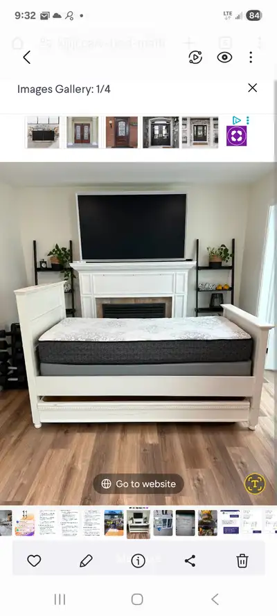 Twin bed, For sale. $200. Twin size Trundle bed with mattress., View more
