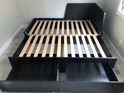 Ikea FLEKKE daybed with 2 drawers, black-br, View more