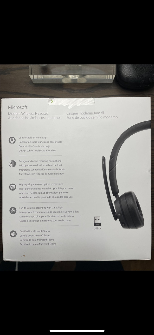 Microsoft 8JR-00001 Modern Wireless Headset - Black in Speakers, Headsets & Mics in Kitchener / Waterloo - Image 2