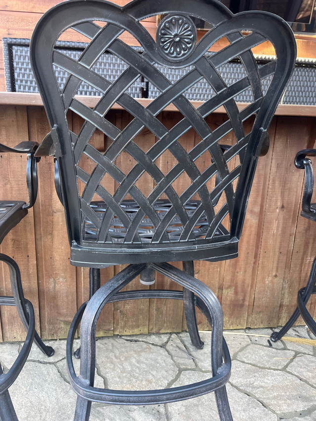  Cast-iron swivel bar stool outside in Other in Norfolk County