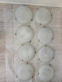 12" 2-Light Brushed Nickel Flush Mount Ceiling Lights $12 each