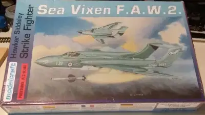 Sea Vixen F.A.W.2 Cold War Royal Navy. 1/72nd Scale In excellent unbuilt condition Excellent decals...