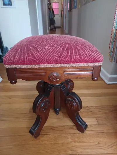 2 Antique Piano/Organ Stools H. R. Ives and Doherty clawfoot, View more