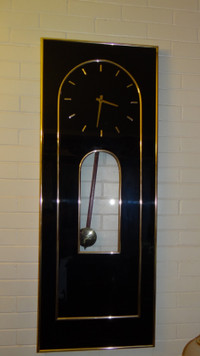 Large 1980's Hollywood regency wall clock