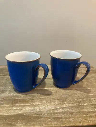 Two Denby Imperial Blue Mugs In good used condition.