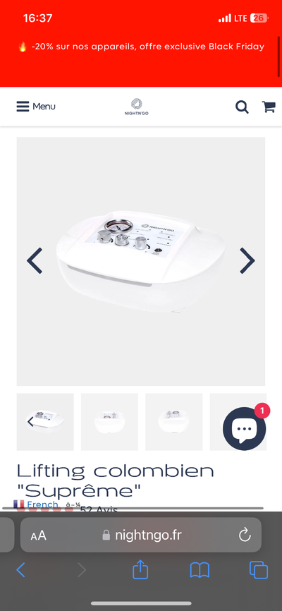 Appareil de lifting colombien / vacuum thérapie professionnel, idéal pour soins esthétiques visage e...