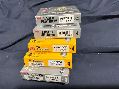 Brand new ngk spark plugs Laser iridium premium IFR5G11 $40/pack Laser platinum premium PFR5N-11 $40...