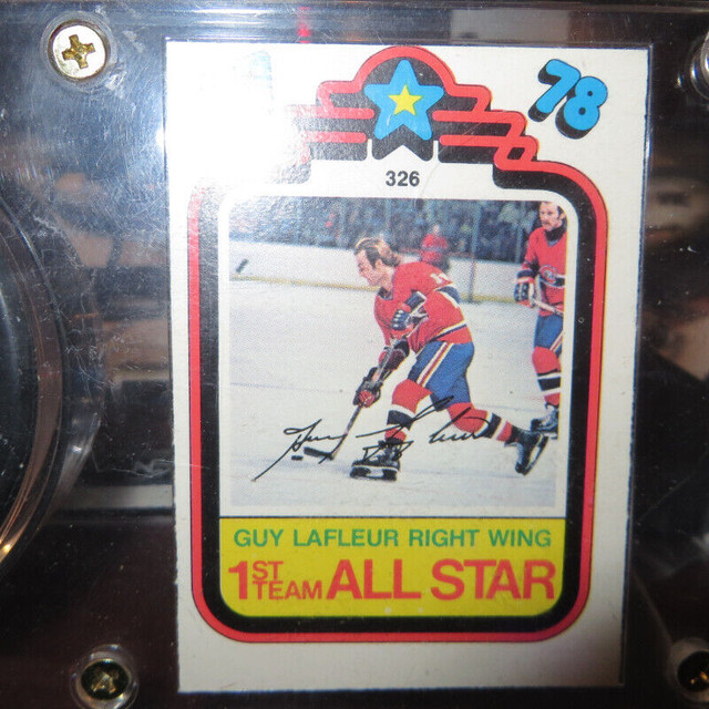 GUY LAFLEUR PUCK AND CARD COLLECTIBLE in Arts & Collectibles in Calgary - Image 3