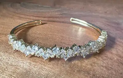 Gold Tone Cuff Bangle - New - $10 - East York, View more