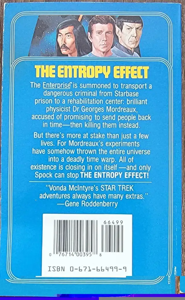 PENDING-Star Trek - The Entropy Effect - Book #2 in Fiction in Kitchener / Waterloo - Image 4