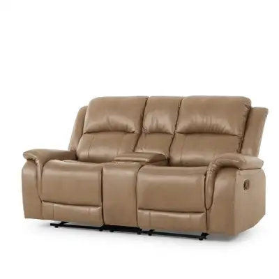 Leather Reclining Loveseat, View more