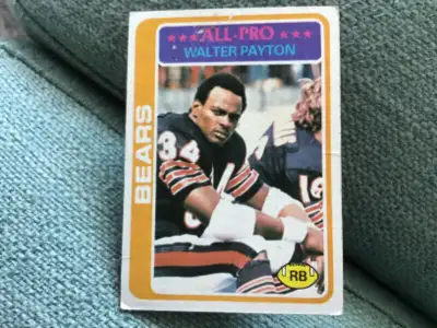 Walter Payton 1978 TOPPS football card with damage