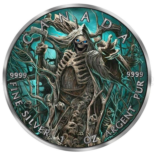 2023 GRIM REAPER ARMAGEDDON VI Death Maple 1oz Silver Coin in Arts & Collectibles in Calgary