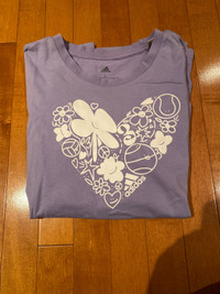 T-shirt Adidas L (large) femme de couleur lilas