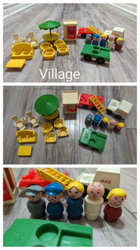 Vintage Fisher Price Village Pieces (lot or see ad for indiv. $)