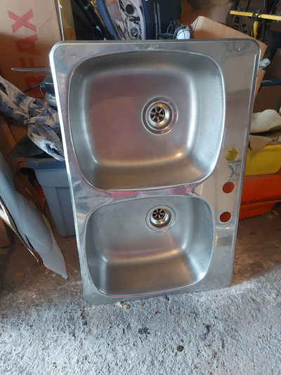 Stainless steel dual basin kitchen sink, View more