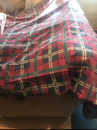 Plaid material 6 meters / double wide see description 