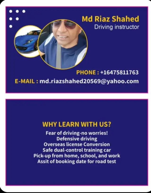 Driving lessons G/G2 Toronto GTA