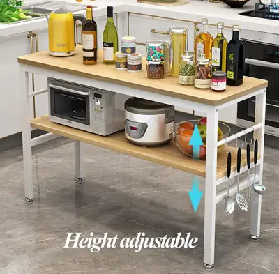 2-Tier Storage Shelf/Kitchen Island Heavy Duty, Adjustable Organ, View more