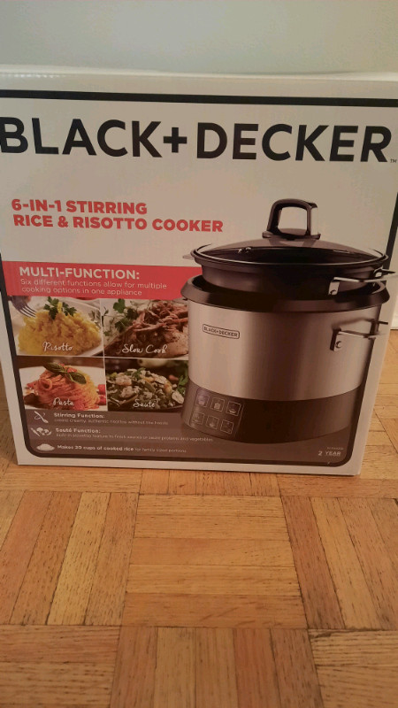 Black+Decker 6-in-1 stirring rice & risotto cooker(new) in Other in Mississauga / Peel Region - Image 4