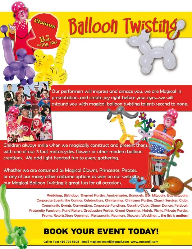 Birthday Magic Show Face Paint Balloon Twisting 2 for 1 Price63660929388163124