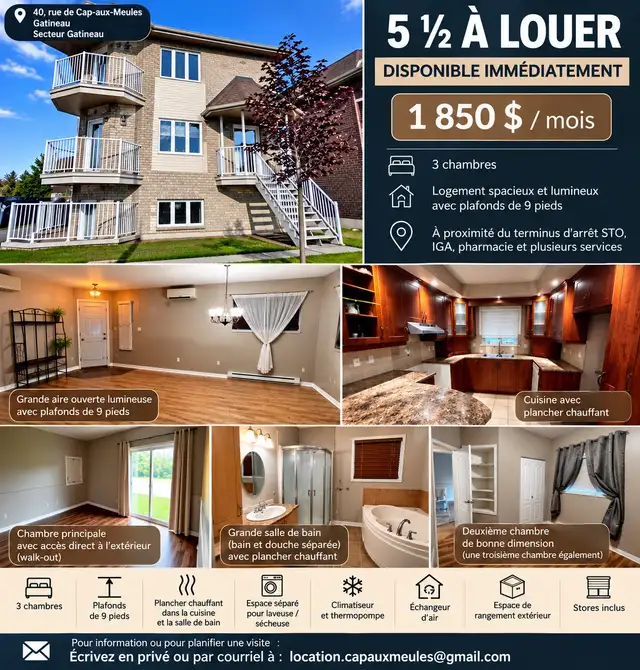  Large Condo Available Immediately