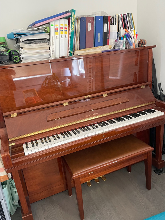 Samick upright piano 52” tall in Pianos & Keyboards in Richmond