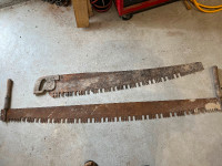 Antique cross cut saws