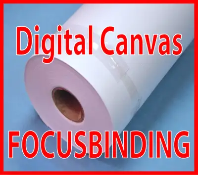 The 44"x100' Digital Printable Large format Canvas features a glossy surface with a bright white poi...