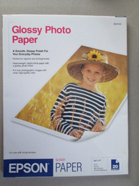 Epson glossy photo paper (for inkjet printers)