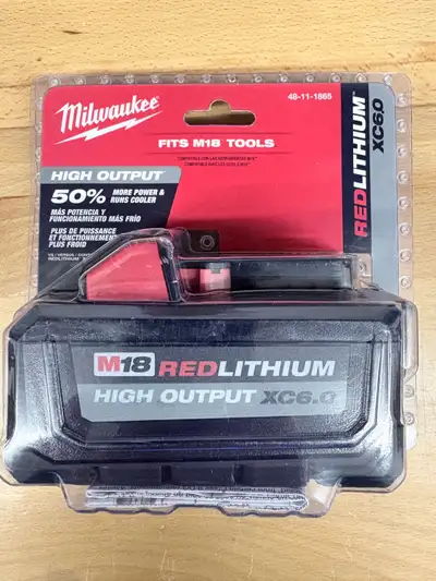 Milwaukee M18 XC6.0 high output battery , View more