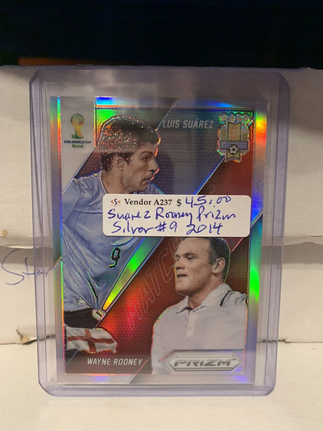 Suarez Rooney 2015 PRIZM SILVER Panini Soccer Showcase 319 in Arts & Collectibles in Edmonton