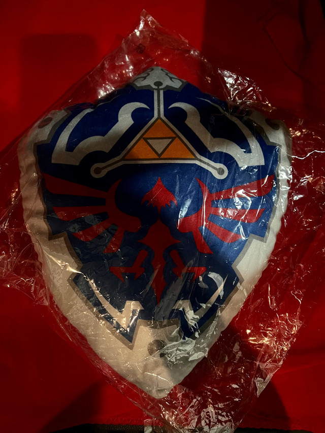 New Sealed The Legend Of Zelda Plush Cushion Hylian Shield Plush in Toys & Games in Lethbridge