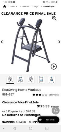 Exerswing home workout. New