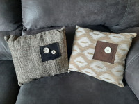 HANDCRAFTED throw pillows (for toothfairy) $15 ea./$25 for BOTH!
