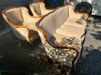 Antique Norwegian Couch and Chairs for Sale