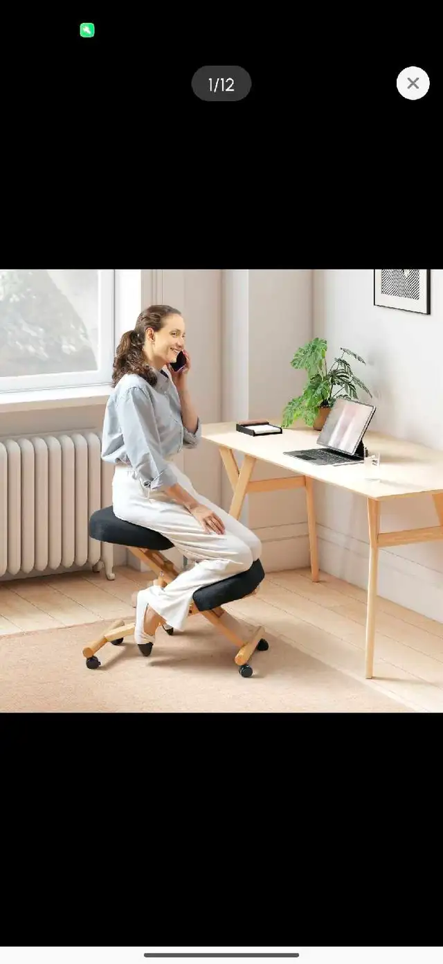 Ergonomic Kneeling Chair, Posture Chair with Rubberwood Frame in Chairs & Recliners in Markham / York Region - Image 2