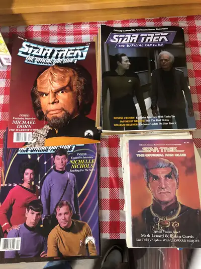 Star Trek The Official Fan Club Magazines & newsletters Collection 1986-1990. With some original mai...